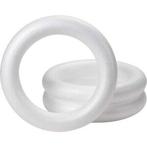 3 Pack 12 inch Foam Wreath Forms, Round Craft Rings for Front Door Christma